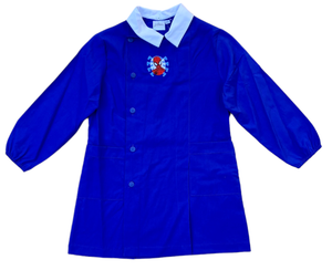 Grembiule Spiderman MARVEL Scuola Elementare Ricamato Tinta Unita Cotone - Spm0505