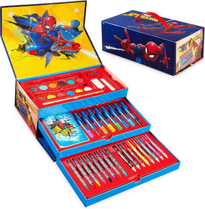 Colori Spiderman MARVEL Uomo Ragno Pennarelli Acquerelli e Pastelli con Cassetti