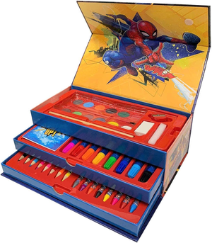 Colori Spiderman MARVEL Uomo Ragno Pennarelli Acquerelli e Pastelli con Cassetti
