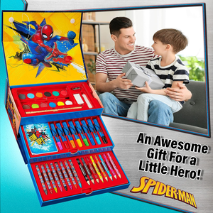 Colori Spiderman MARVEL Uomo Ragno Pennarelli Acquerelli e Pastelli con Cassetti
