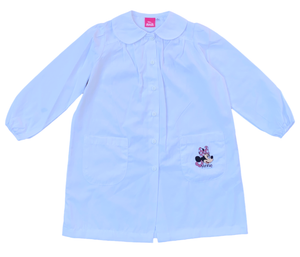 Grembiule Minnie DISNEY Scuola Elementare Ricamato Tinta Unita Cotone - Min0521
