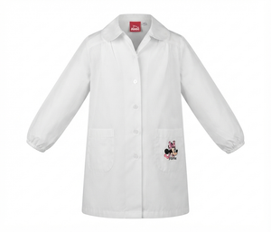 Grembiule Minnie DISNEY Scuola Elementare Ricamato Tinta Unita Cotone - Min0521