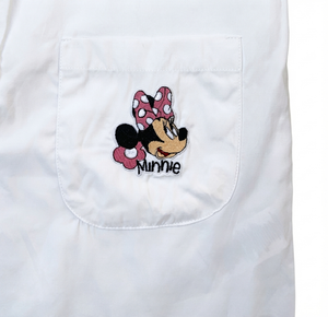 Grembiule Minnie DISNEY Scuola Elementare Ricamato Tinta Unita Cotone - Min0521