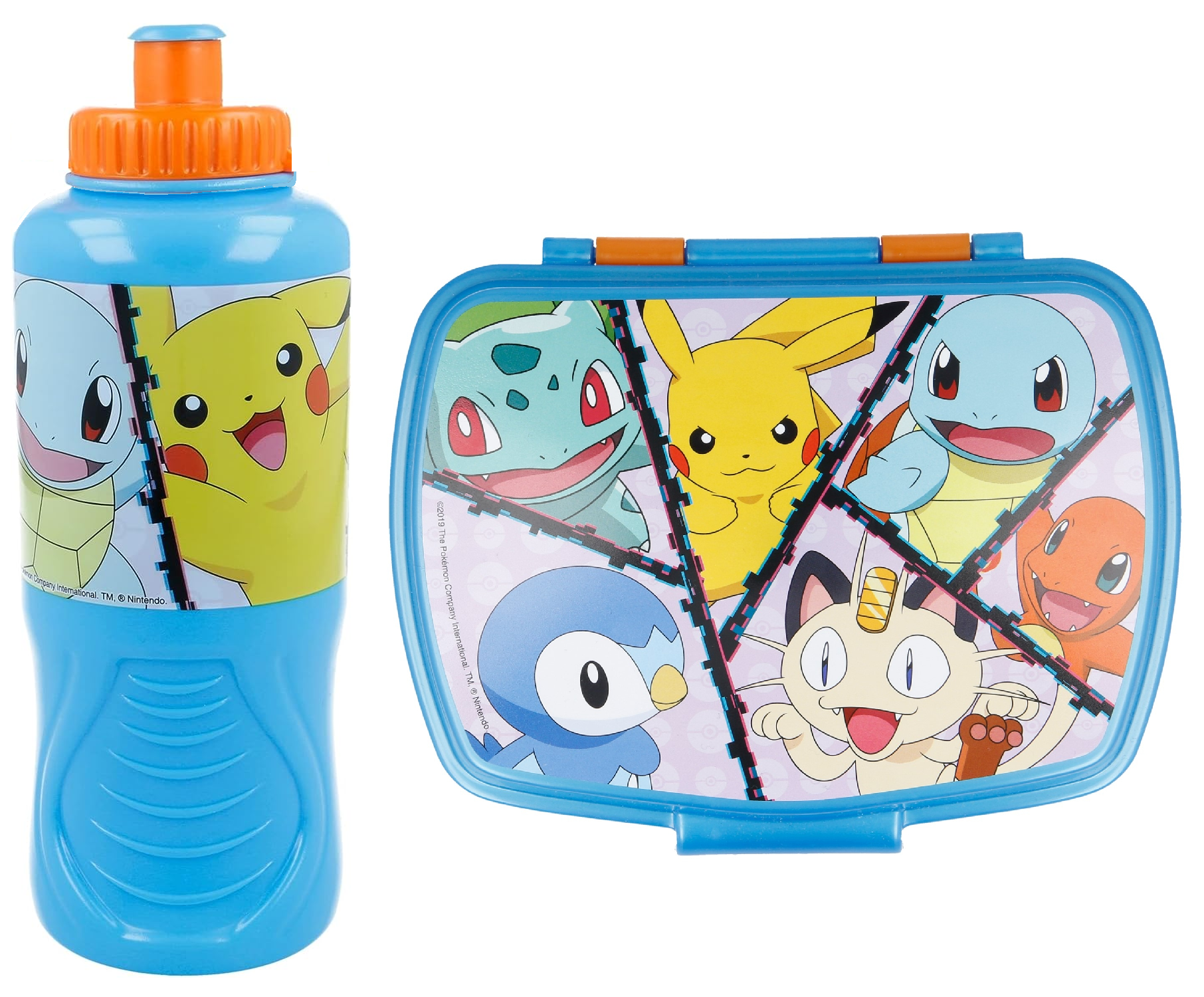 Set Borraccia e Portamerenda Pikachu Pokémon 2 Pezzi in Plastica Riutilizzabile Bpa Free