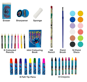 Colori Stitch Alieno Simpatico DISNEY Pennarelli Acquerelli e Pastelli con Cassetti