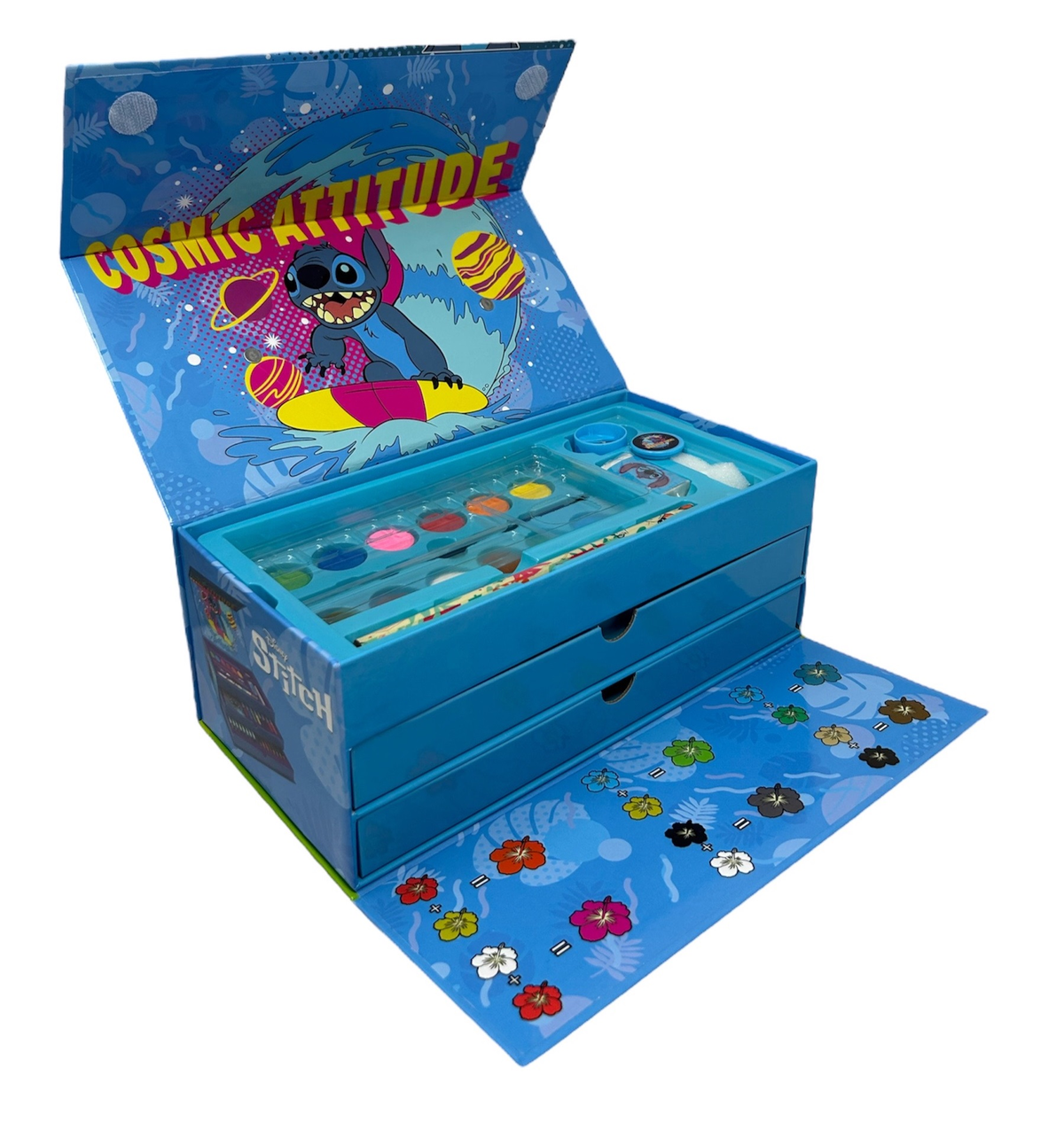 Colori Stitch Alieno Simpatico DISNEY Pennarelli Acquerelli e Pastelli con Cassetti