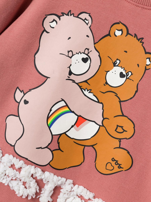 Felpa Orsetti Del Cuore Maglione Maglietta Bambina - 13221123rosascuro