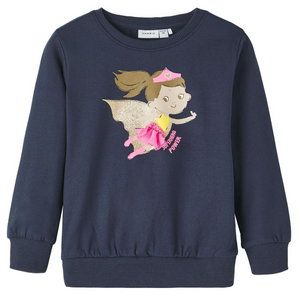 Felpa Maglione Maglietta Bambina - 13221552blu