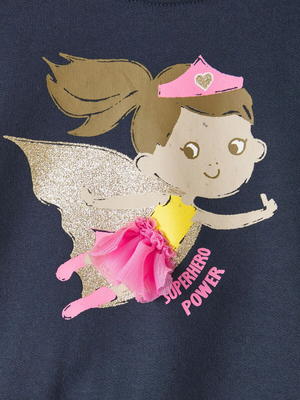 Felpa Maglione Maglietta Bambina - 13221552blu