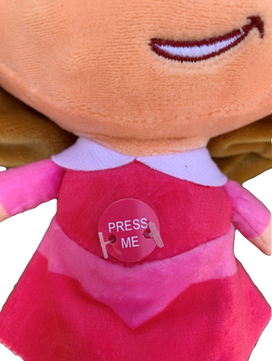 Peluche Aurora Principesse DISNEY Testone Pupazzo con Suono CM 28 - Dsp-9350-5