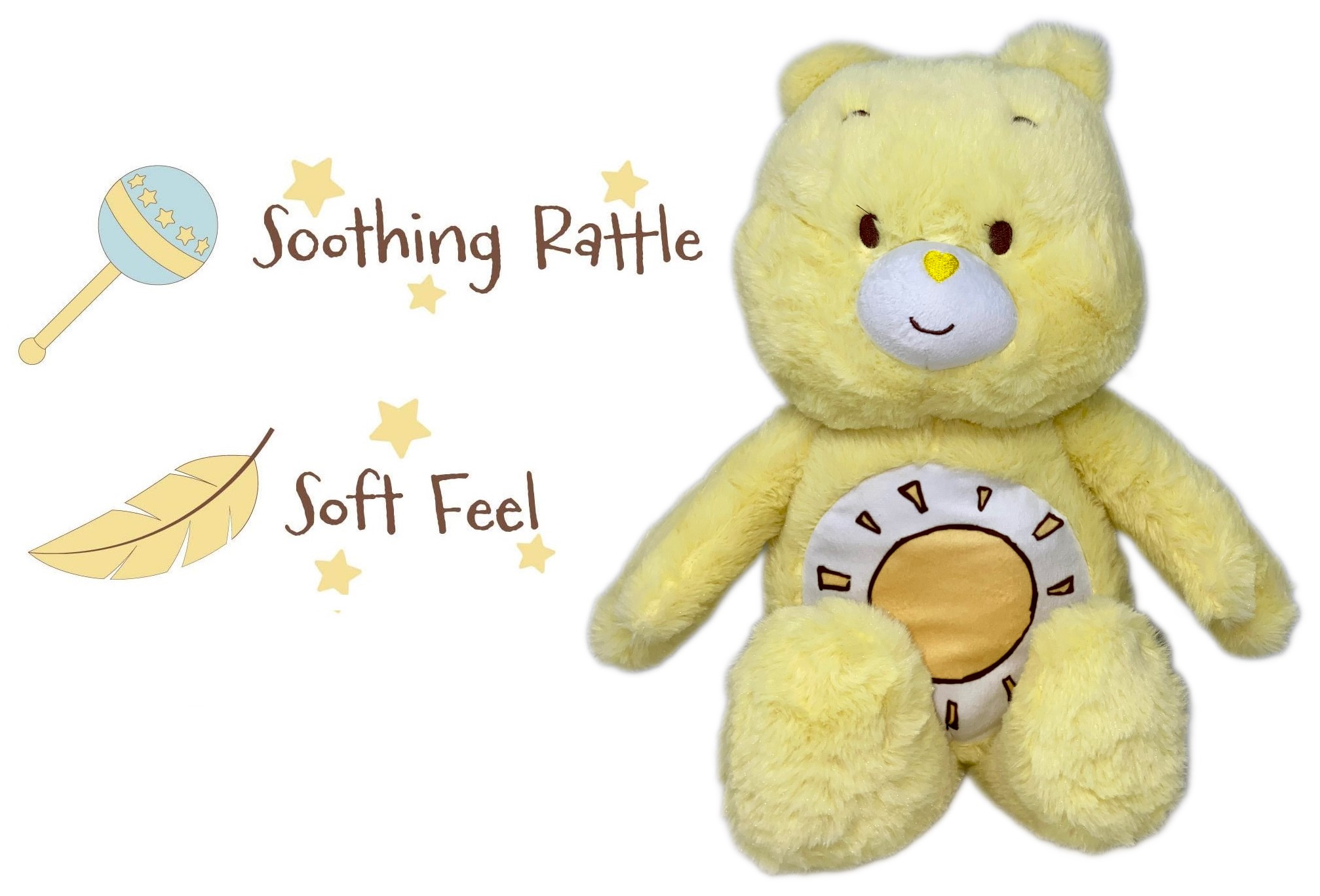 Peluche Orsetti Del Cuore Mattacchiorso Sole Pupazzo con Sonaglio CM 50