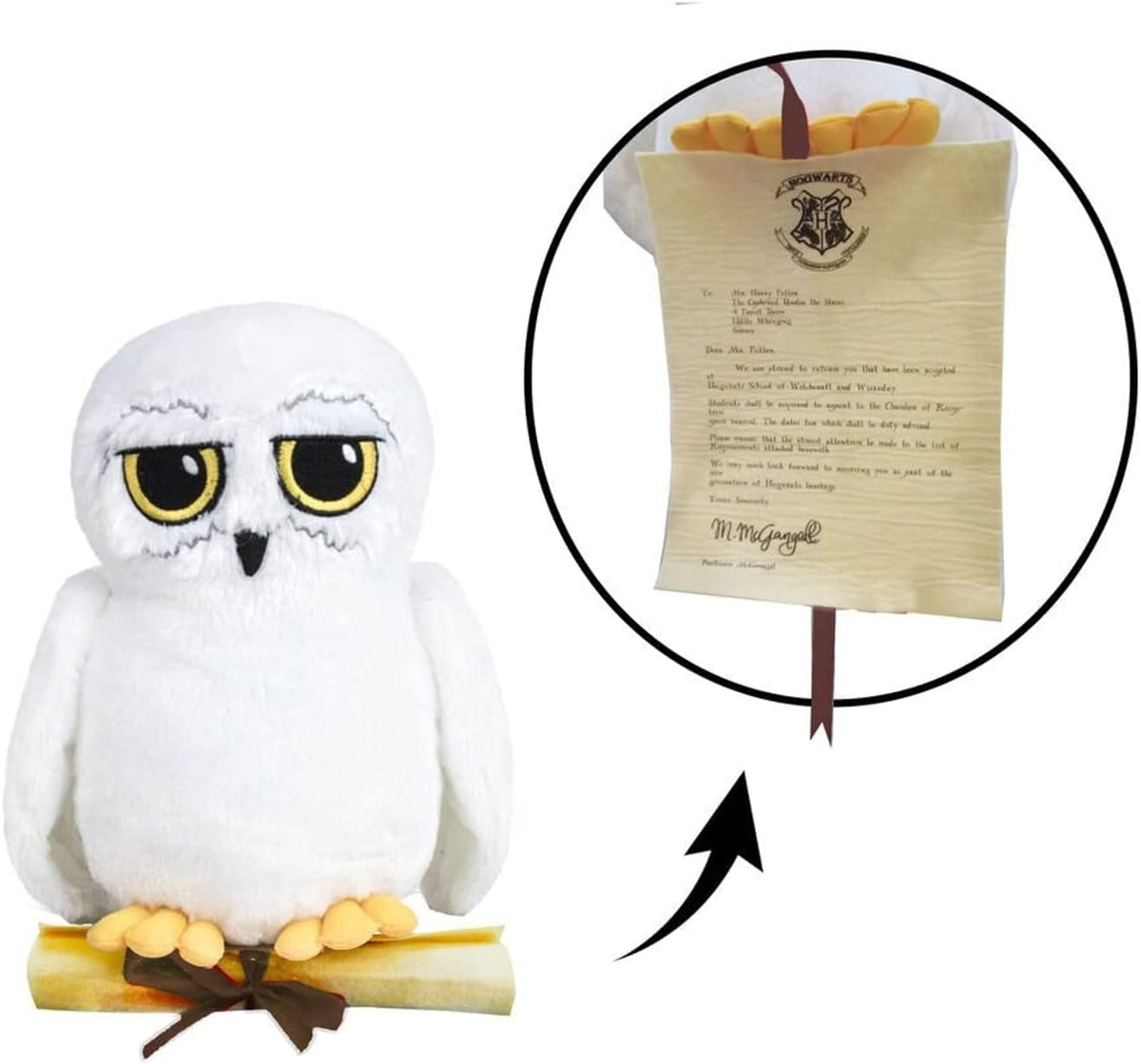 Peluche Civetta Edvige con Lettera Harry Potter Pupazzo Cm. 25 - 760022802