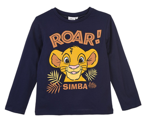 T-Shirt M.l. Simba DISNEY il Re Leone Bambino Ragazzo Sun City - Hw1182blu