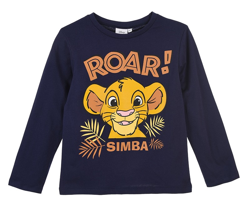 T-Shirt M.l. Simba DISNEY il Re Leone Bambino Ragazzo Sun City - Hw1182blu