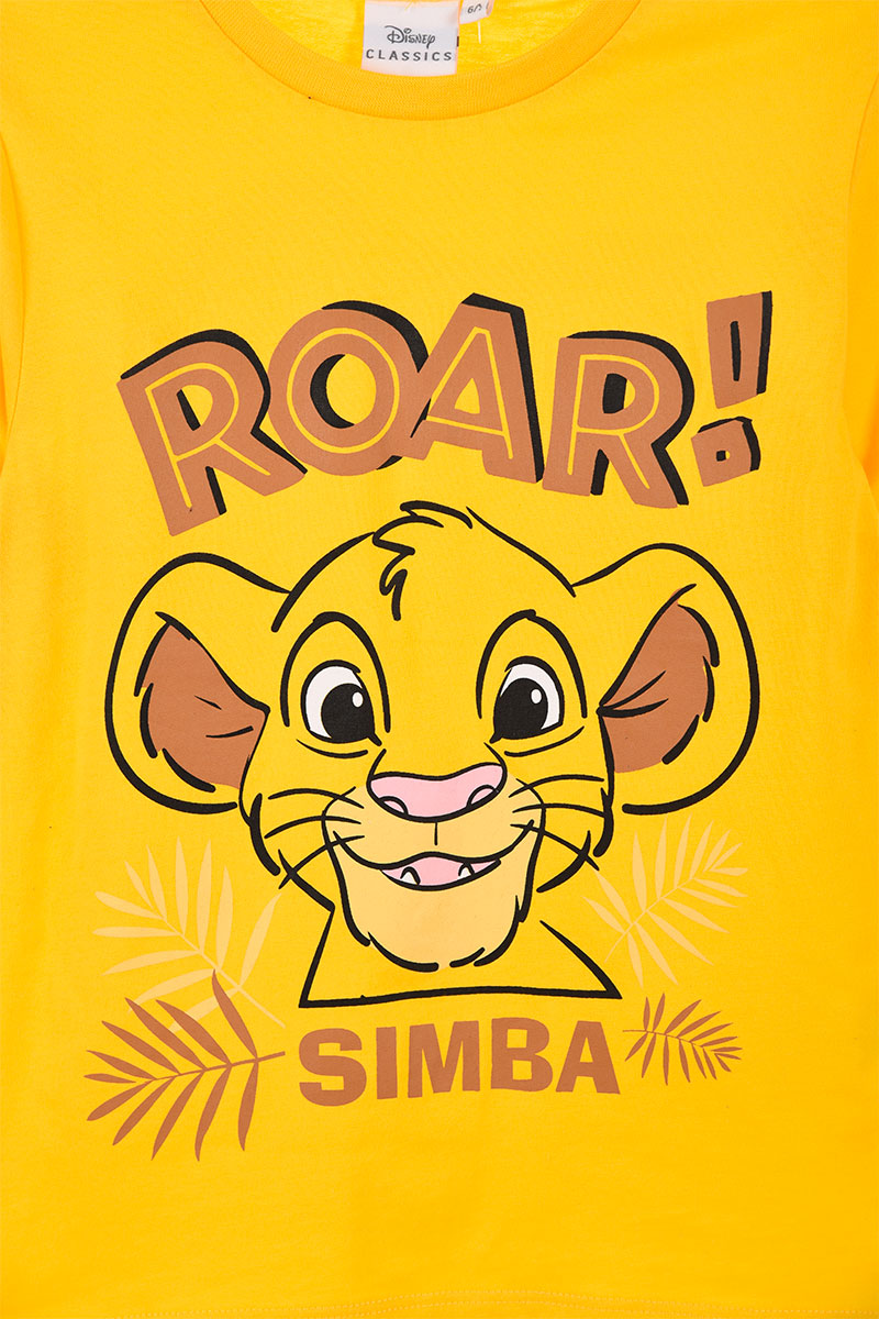 T-Shirt M.l. Simba DISNEY il Re Leone Bambino Ragazzo Sun City - Hw1182senape