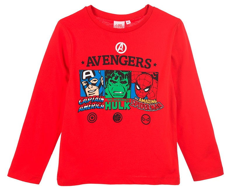 T-Shirt M.l. Avengers MARVEL Bambino Ragazzo Sun City - Hw1200rosso