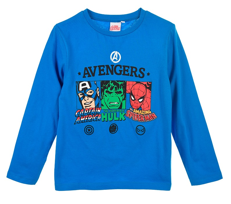T-Shirt M.l. Avengers MARVEL Bambino Ragazzo Sun City - Hw1200blu