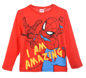 T-Shirt M.l. Spiderman MARVEL Bambino Ragazzo Sun City - Hw1199rosso