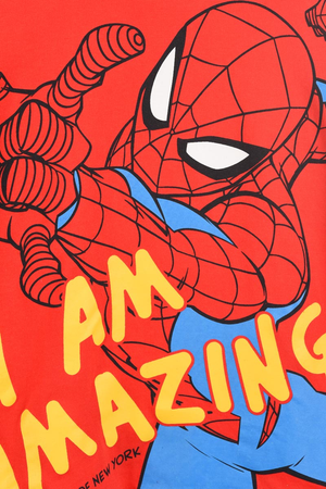 T-Shirt M.l. Spiderman MARVEL Bambino Ragazzo Sun City - Hw1199rosso