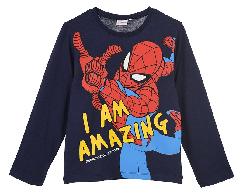 T-Shirt M.l. Spiderman MARVEL Bambino Ragazzo Sun City - Hw1199blu