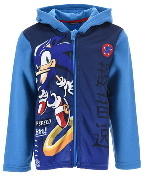 Felpa con Zip e Cappuccio Sonic Bambino Sun City - Hw1184celeste