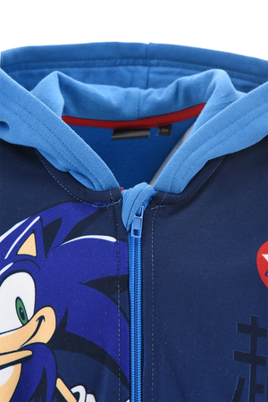 Felpa con Zip e Cappuccio Sonic Bambino Sun City - Hw1184celeste