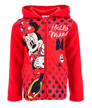 Felpa con Zip e Cappuccio Minnie DISNEY Bambina Sun City - Hw1073rosso