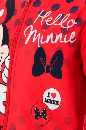 Felpa con Zip e Cappuccio Minnie DISNEY Bambina Sun City - Hw1073rosso