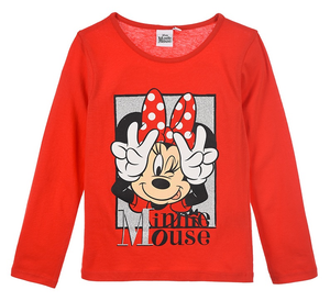 T-Shirt M.l. Minnie Mouse DISNEY Maglietta Bambina Sun City - Hw1110rosso