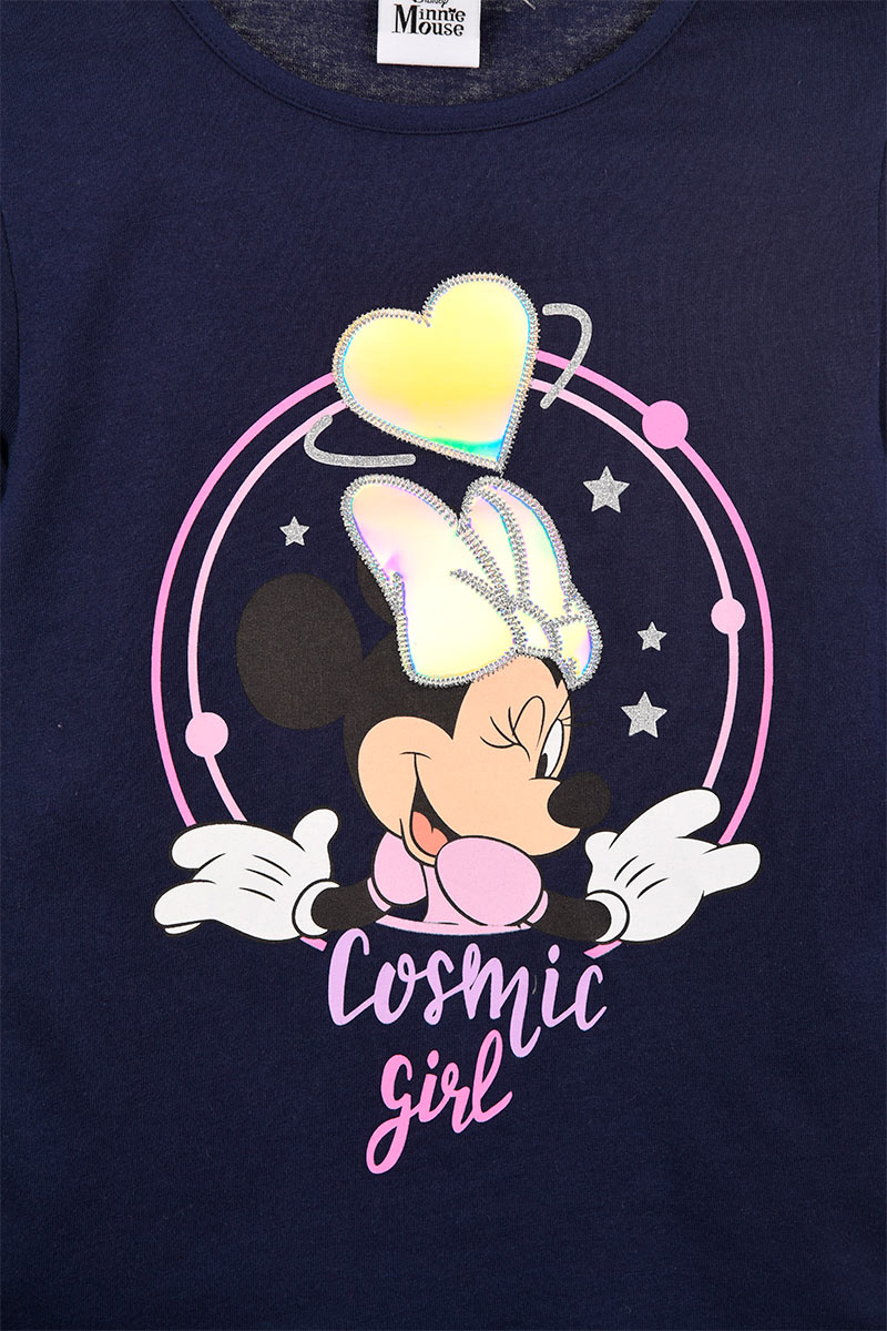 T-Shirt M.l. Minnie Mouse DISNEY Maglietta Neonata Bambina Sun City - Hw1058blu