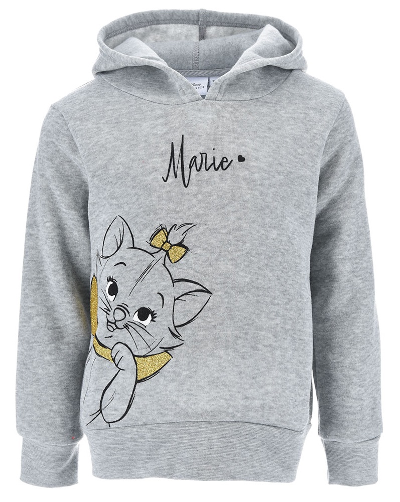 Felpa con Cappuccio Marie DISNEY Aristogatti Bambina Sun City - Hw1013grigio