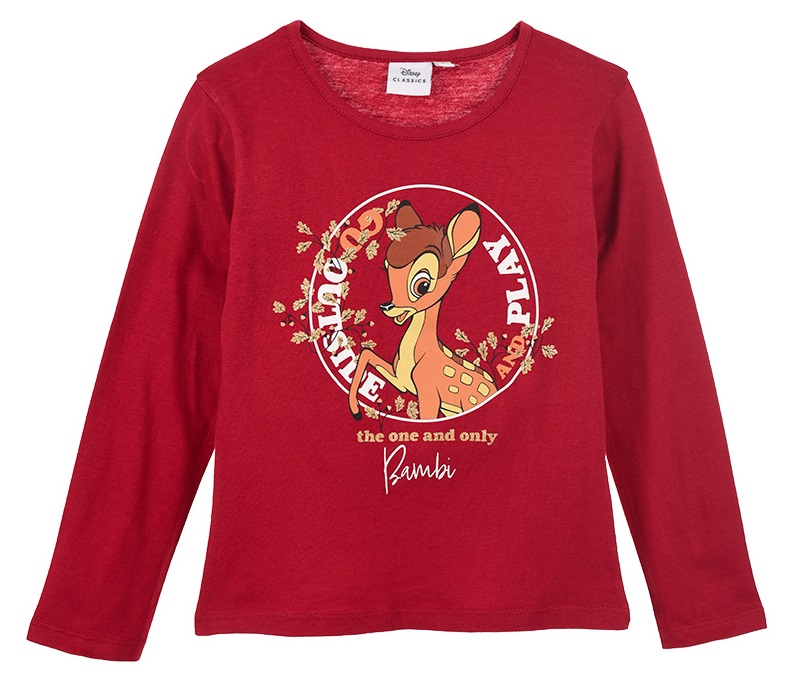 T-Shirt M.l. Bambi DISNEY Maglietta Bambina Sun City - Hw1010bordeaux