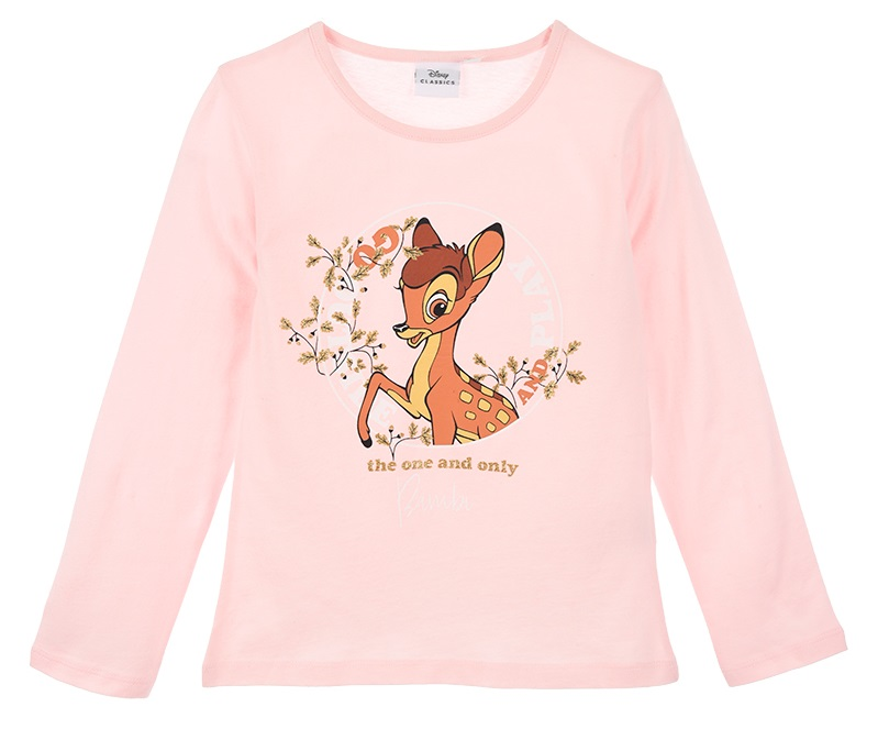 T-Shirt M.l. Bambi DISNEY Maglietta Bambina Sun City - Hw1010rosa