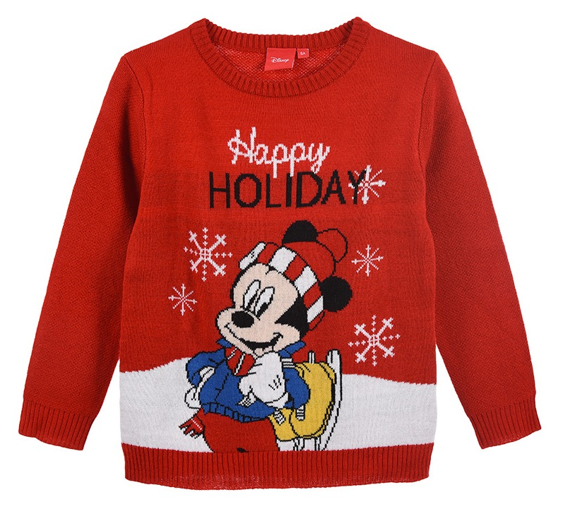 Maglione Natalizio Topolino DISNEY Bambino Sun City - Hw1238rosso