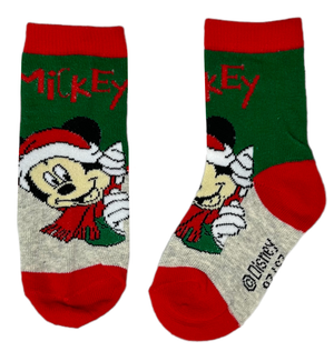 Calzini 3 Pezzi Natale Topolino Pluto DISNEY in Spugna Tre Paia Bambini - Hw0692