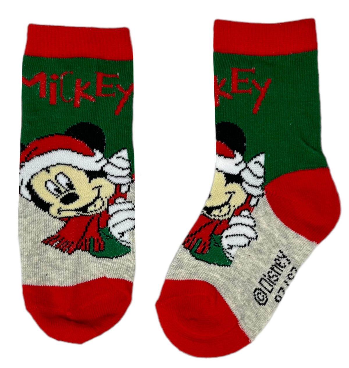Calzini 3 Pezzi Natale Topolino Pluto DISNEY in Spugna Tre Paia Bambini - Hw0692