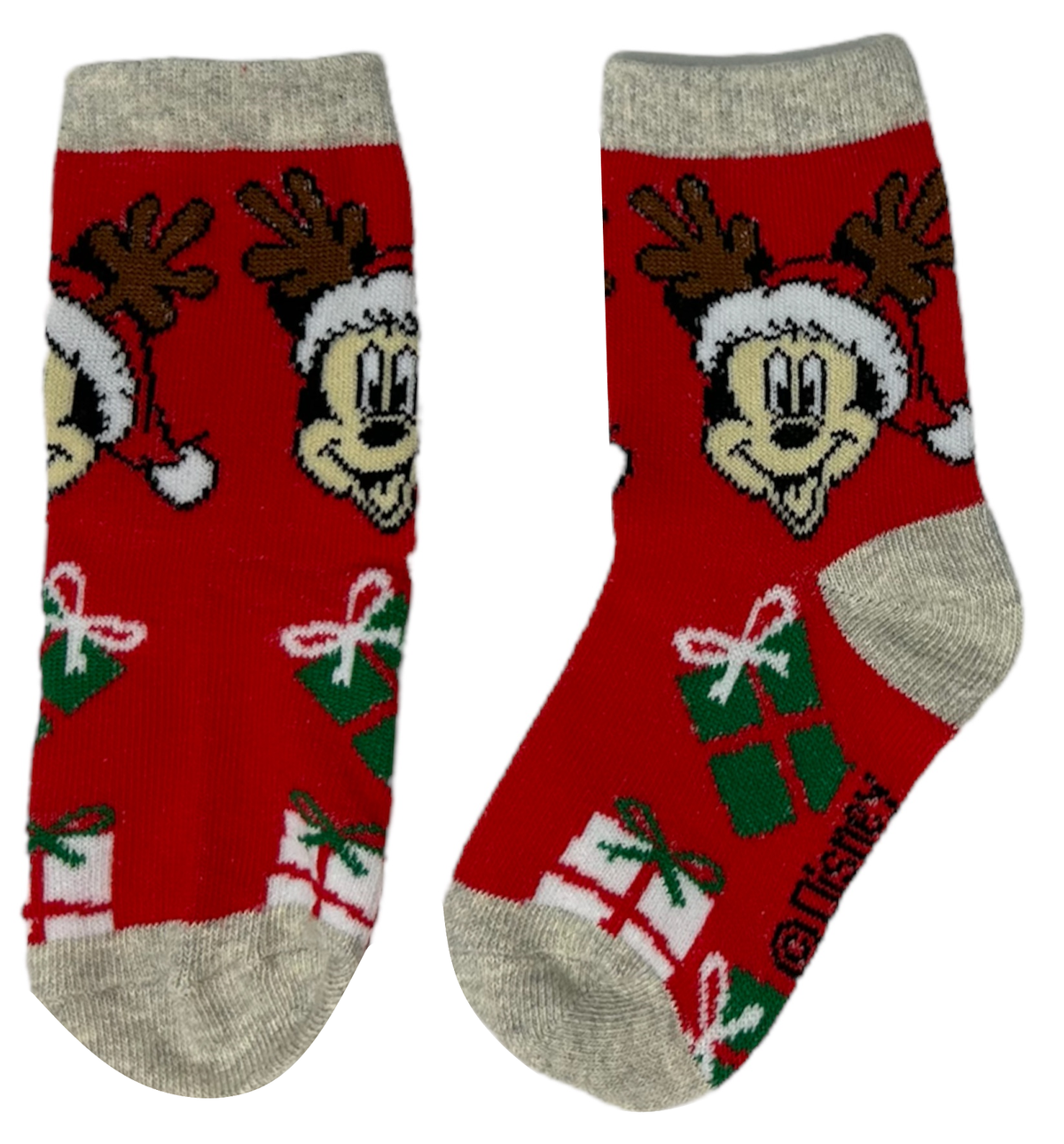 Calzini 3 Pezzi Natale Topolino Pluto DISNEY in Spugna Tre Paia Bambini - Hw0692