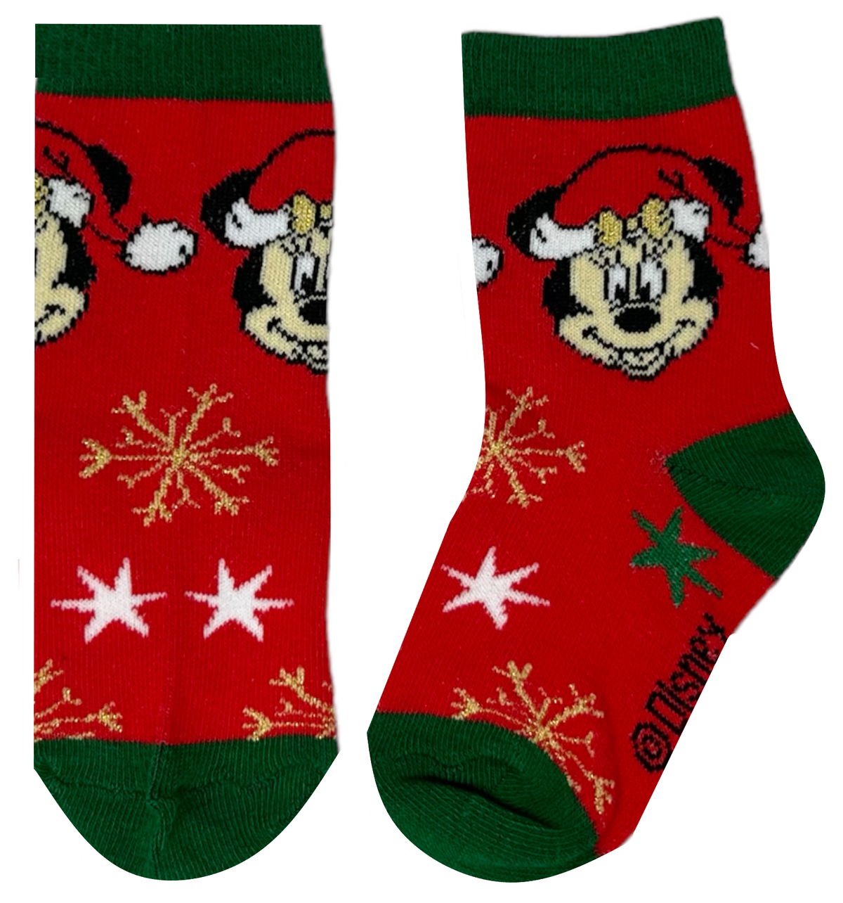 Calzini 3 Pezzi Natale Minnie DISNEY in Spugna Tre Paia Bambini - Hw0691