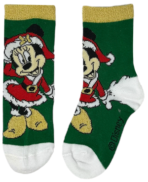 Calzini 3 Pezzi Natale Minnie DISNEY in Spugna Tre Paia Bambini - Hw0691