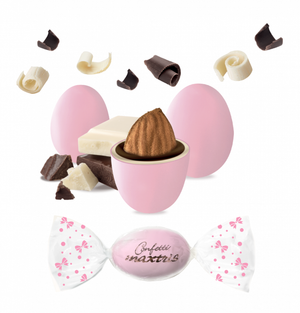 Confetti Maxtris Ciocomandorla Classico Rosa Monoporzione Mandorla Tostata 500 Gr. Confettata