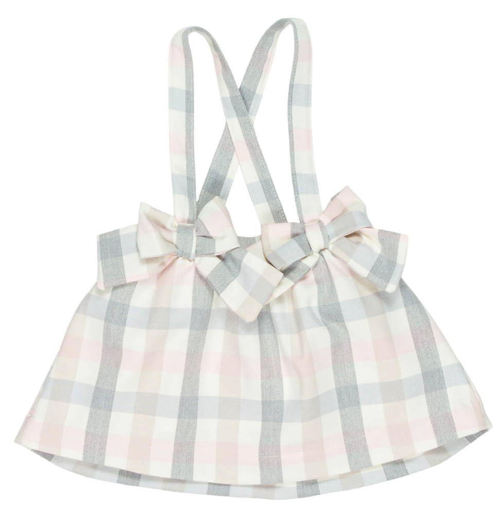 Salopette Scozzese Meilisa Bai Neonata Bambina - Fl5414