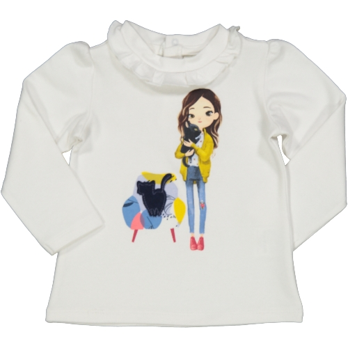 T-Shirt M.l. Maglietta Bambina 96%co 4%ea - 74043.00.10e/p