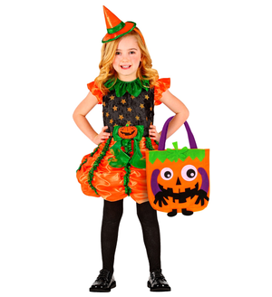 Borsetta Dolcetto O Scherzetto Zucca Accessori Halloween Carnevale Bambina - 00781