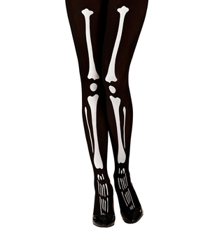 Calze da Scheletro 40 Den Tg Unica Adulto Accessorio Travestimento Halloween