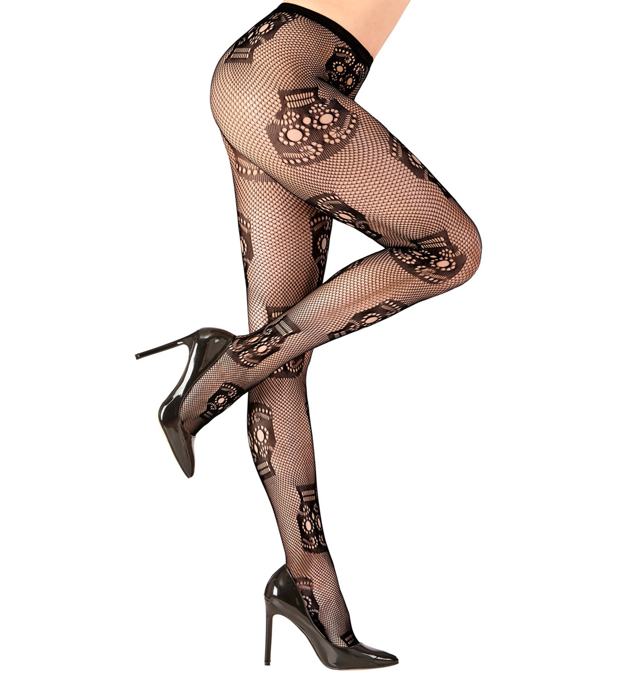 Calze Velate Dia De Los Muertos 50 Den Tg Unica Adulto Accessorio Travestimento Halloween
