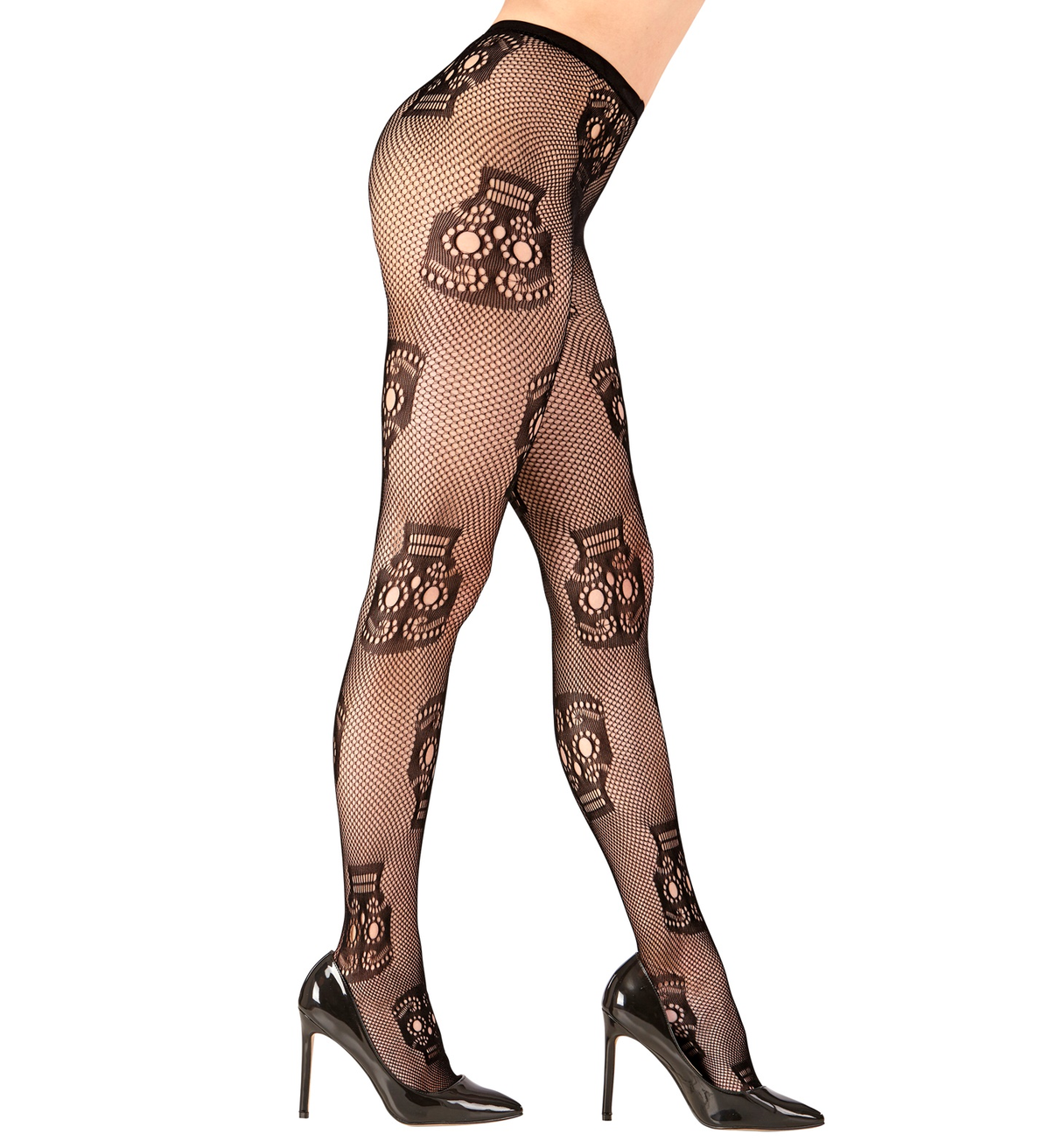 Calze Velate Dia De Los Muertos 50 Den Tg Unica Adulto Accessorio Travestimento Halloween