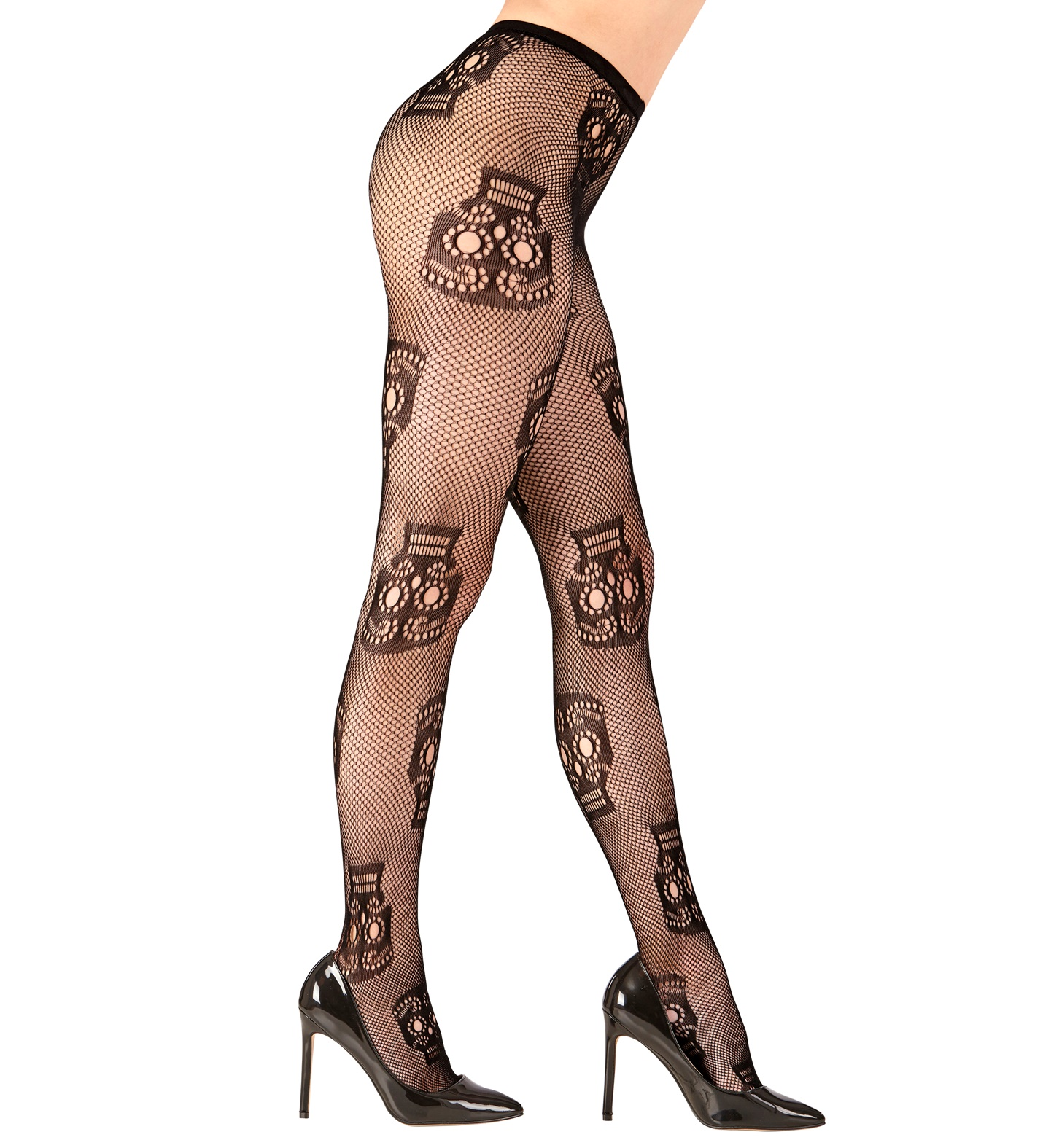 Calze Velate Dia De Los Muertos 50 Den Tg Unica Adulto Accessorio Travestimento Halloween