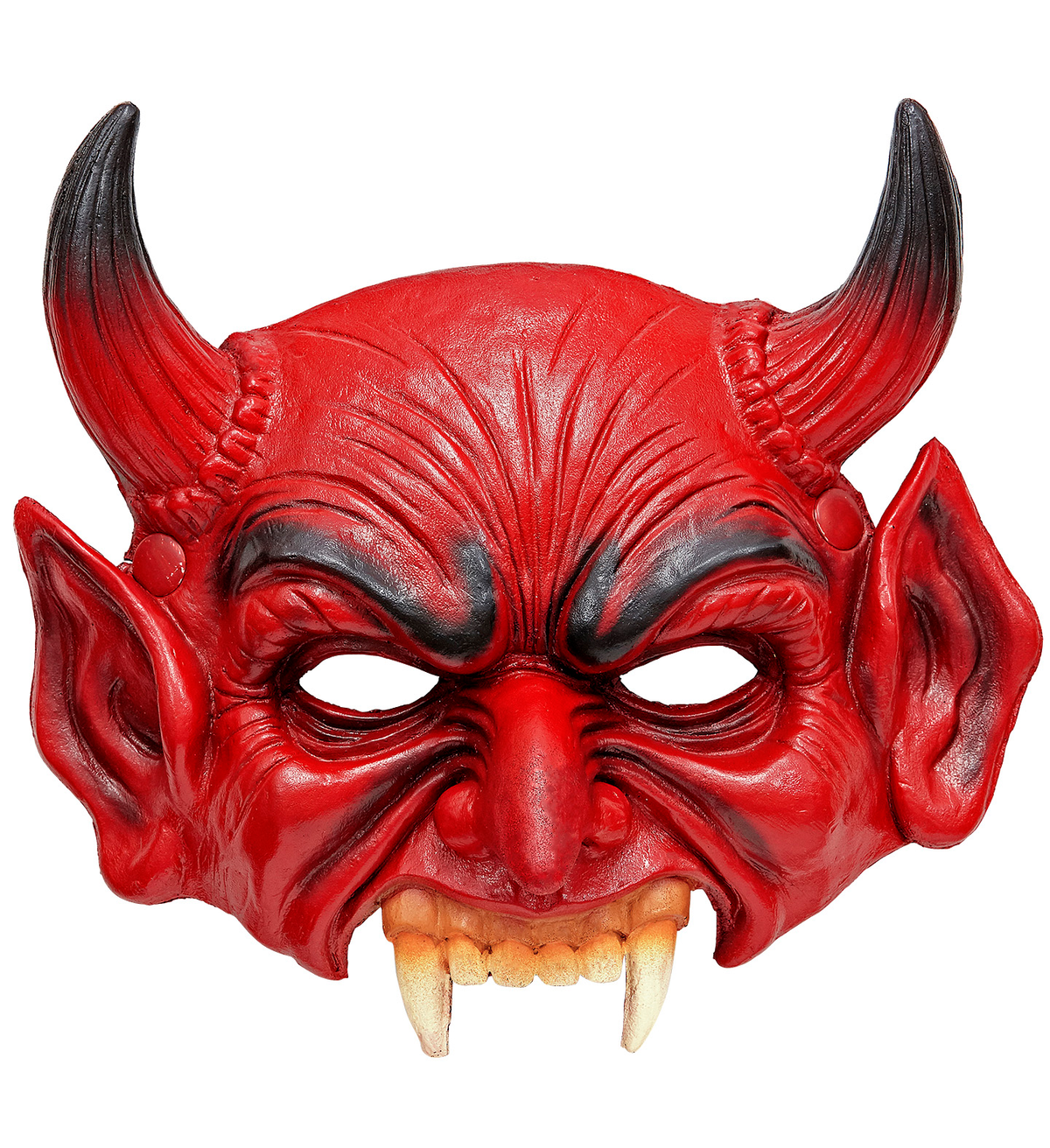 Maschera Diavolo Senza Mento in Schiuma di Lattice Accessori Travestimento Halloween - 05392