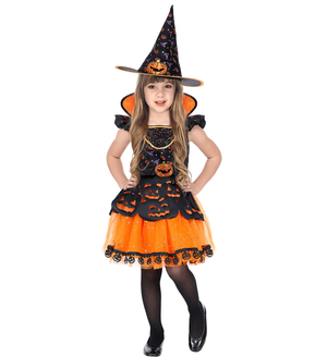 Vestito Carnevale Strega Travestimento Halloween Bambina - 0708