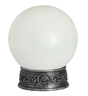 Sfera di Cristallo con Base Luci e Suoni Accessorio Decorazione Carnevale Halloween 20cm - 07102